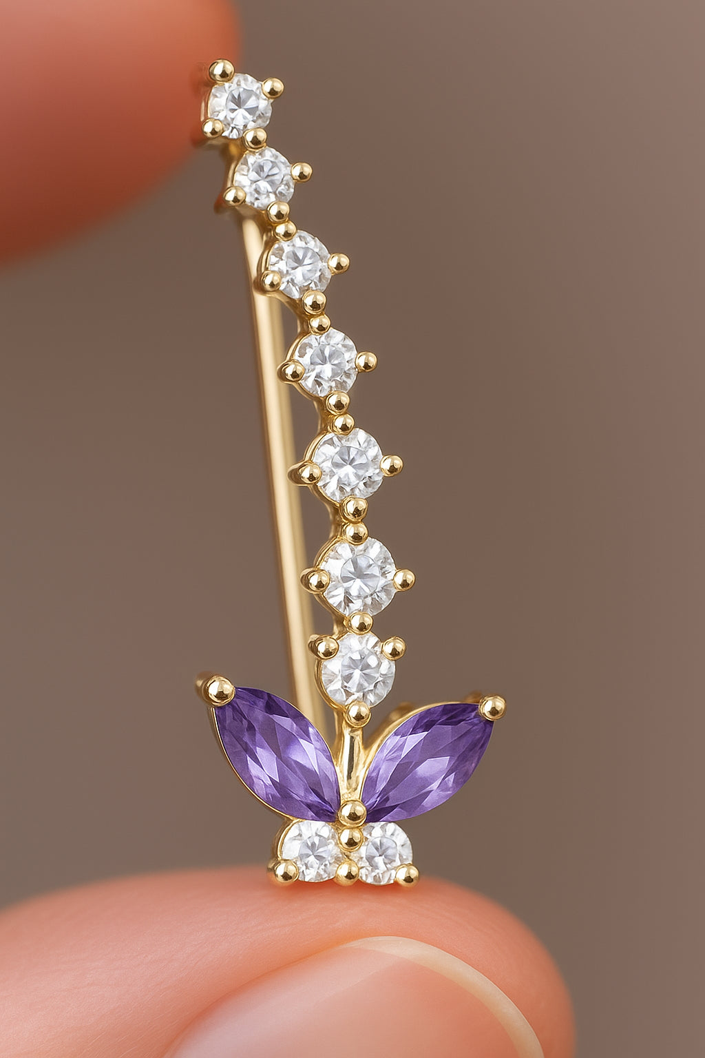 Brincos Ear cuff - Sublime Borboleta d’Or