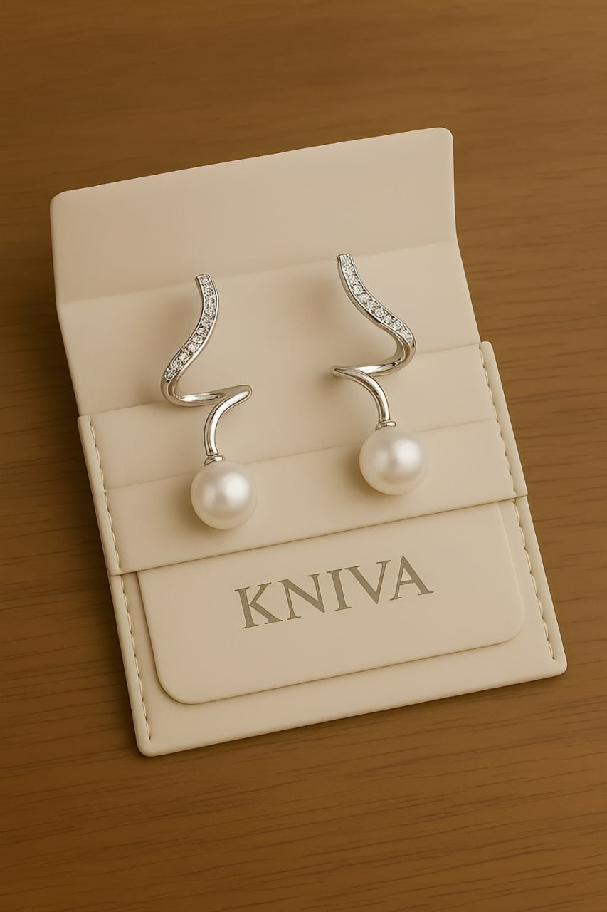 Brincos Ear cuff - sublime pérola cristal