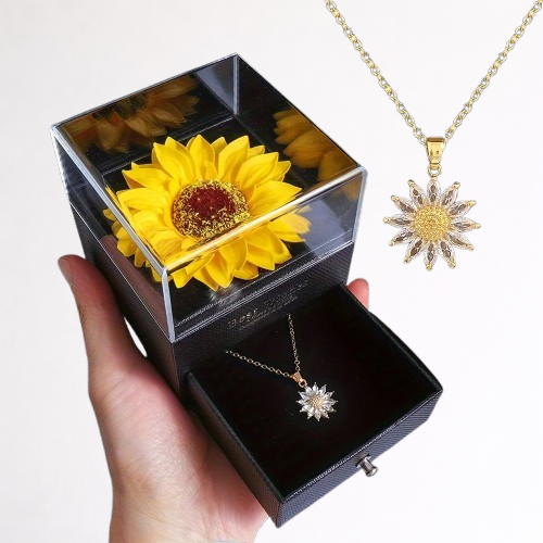 Colar Girassol Premium - Gift Set Completo