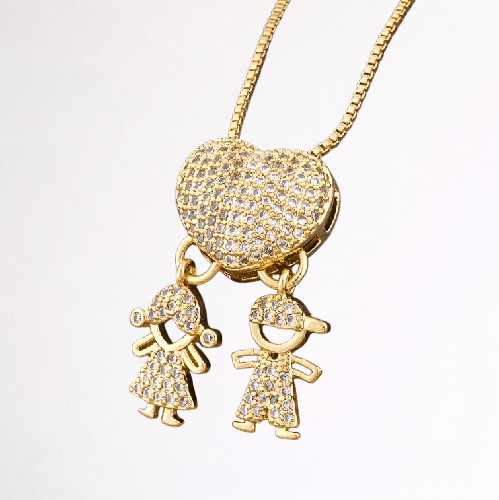 Colar Amor de Mãe Banhado a Ouro 18k
