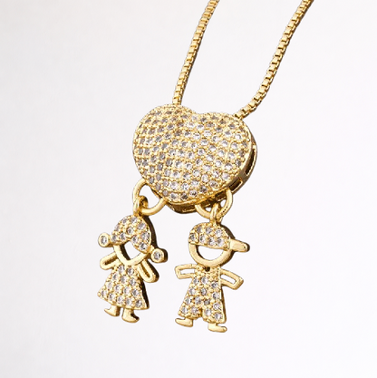 Colar Amor de Mãe Banhado a Ouro 18k