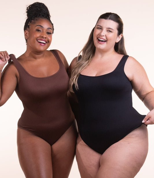 Body Shaper - Body modelador canelado com abertura higiênica - Compre 1 e Leve 2