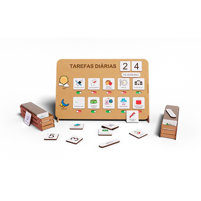 Agenda Infantil Divertida - Rotina Organizada para Tarefas Diária