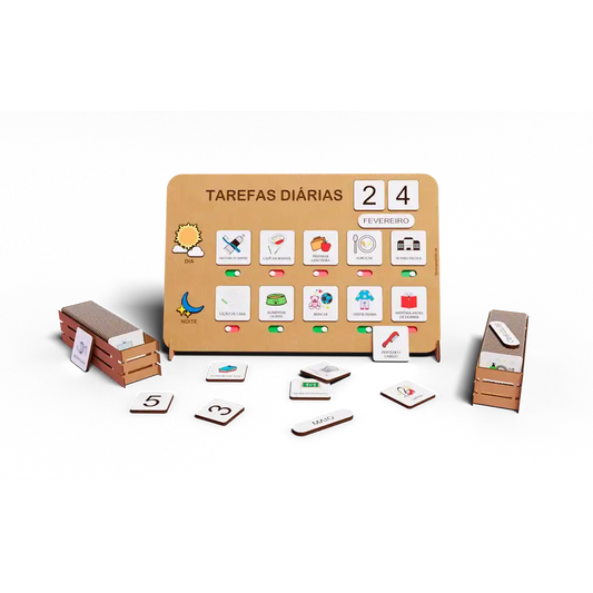 Agenda Infantil Divertida - Rotina Organizada para Tarefas Diária