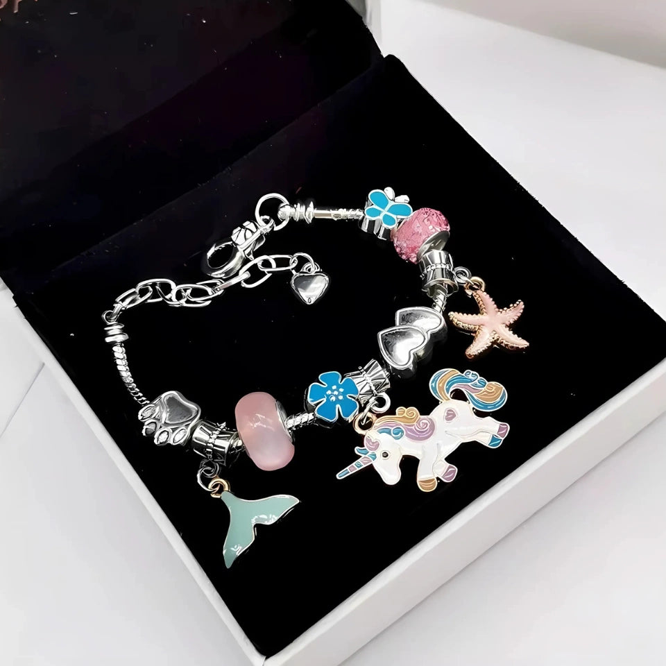 Kit pulseiras e berloques Princess - 67 Peças