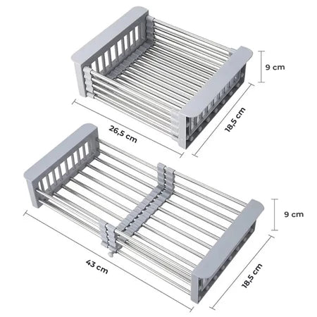 CestoFlex - Escorredor de Pia Ajustável em Inox para Cozinha
