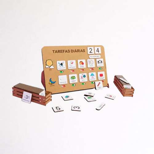 Agenda Infantil Divertida - Rotina Organizada para Tarefas Diária
