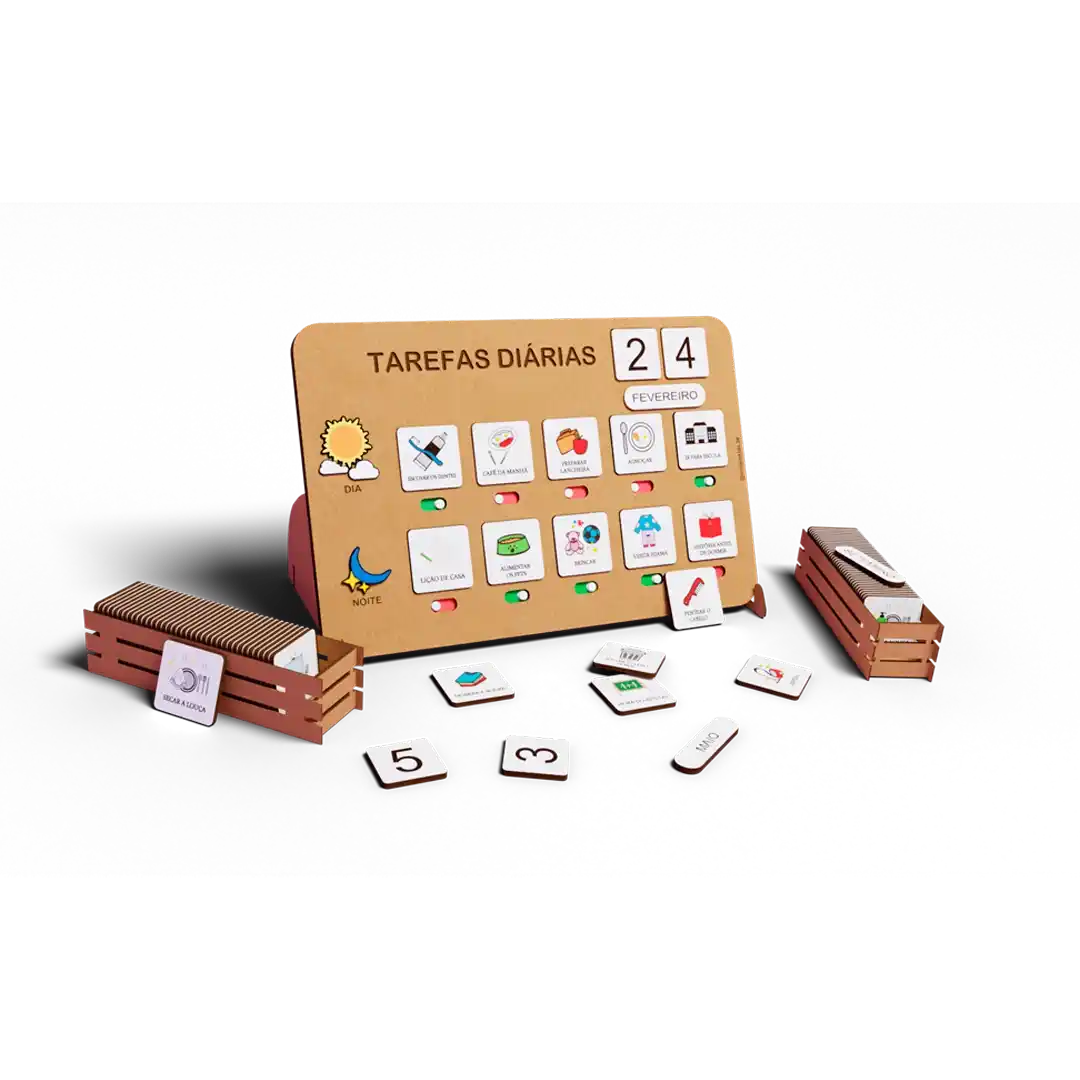 Agenda Infantil Divertida - Rotina Organizada para Tarefas Diária