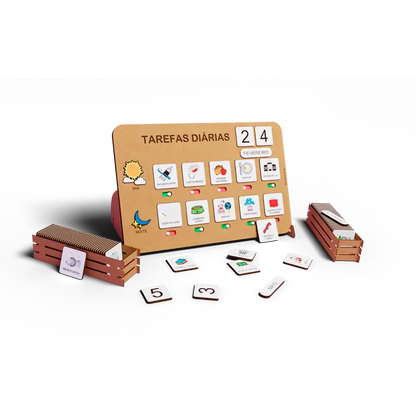Agenda Infantil Divertida - Rotina Organizada para Tarefas Diária