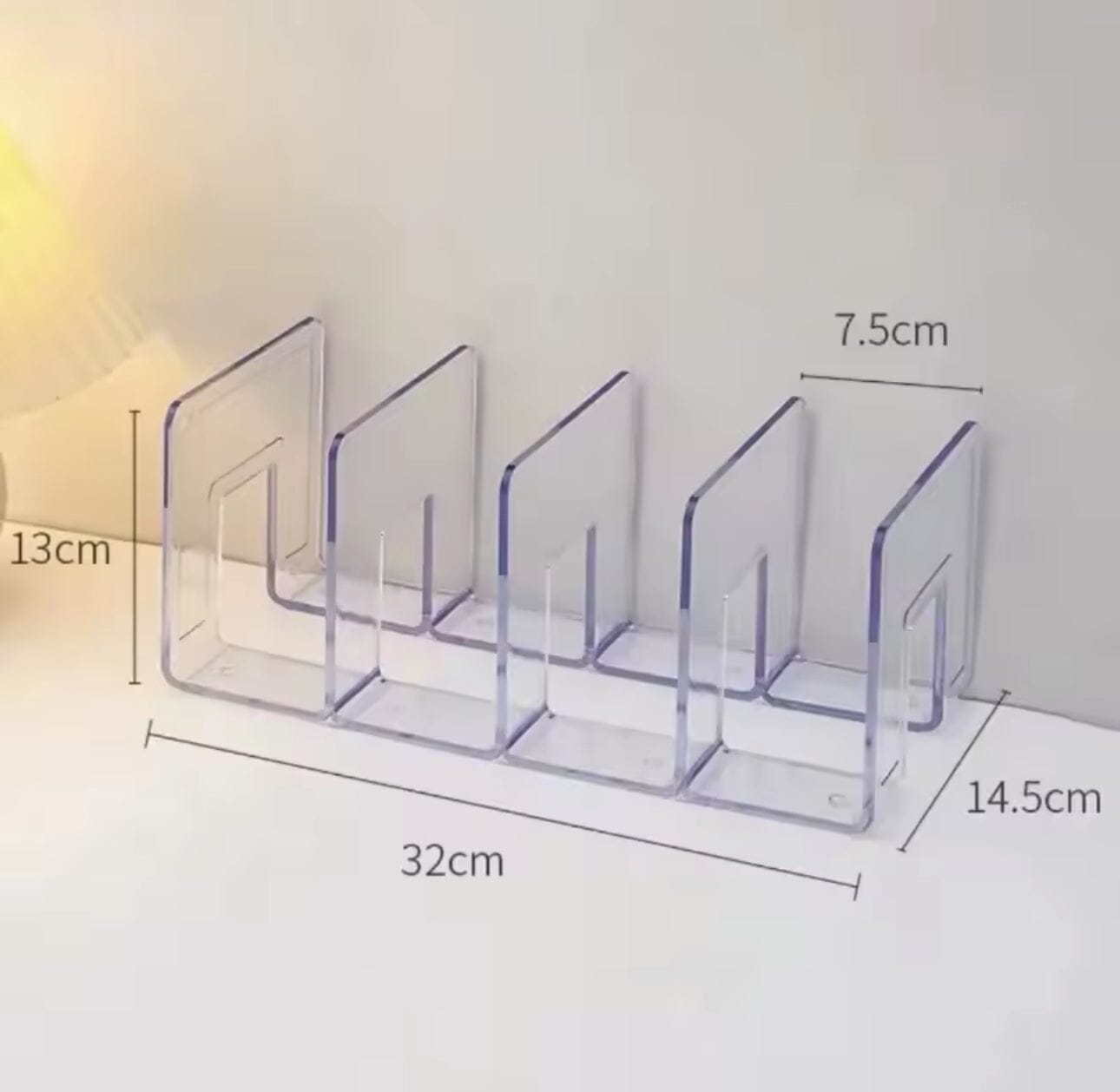 Organizador de Bolsas em Acrílico Com 4 Divisórias