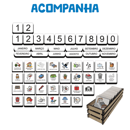 Agenda Infantil Divertida - Rotina Organizada para Tarefas Diária