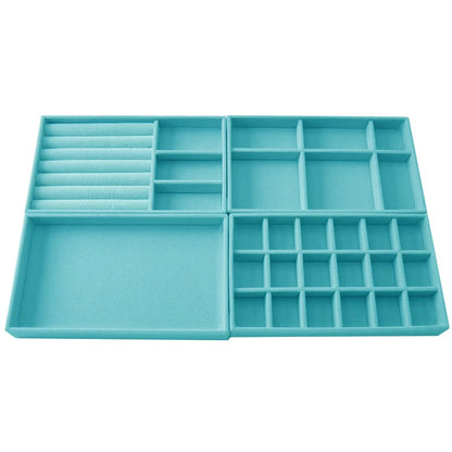 Organizador de Joias 4 em 1 para gaveta- Kit com 4 Peças