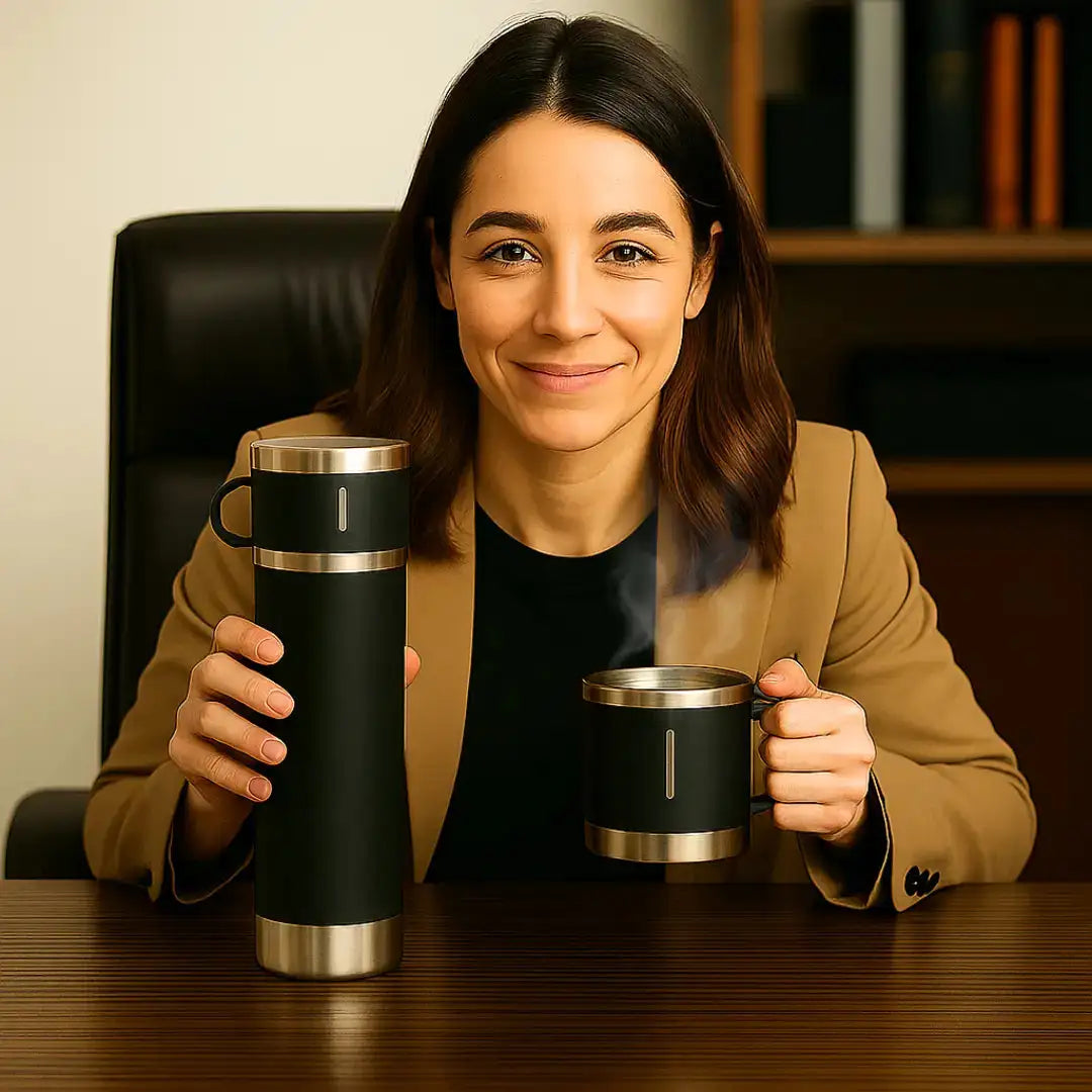 Garrafa Térmica 500ml - HeatKeeper™ – 12h de Conforto em Cada Gole