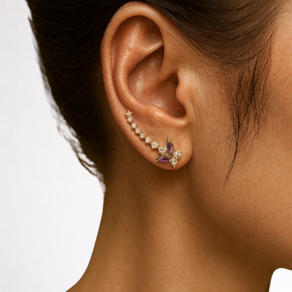 Brincos Ear cuff - Sublime Borboleta d’Or