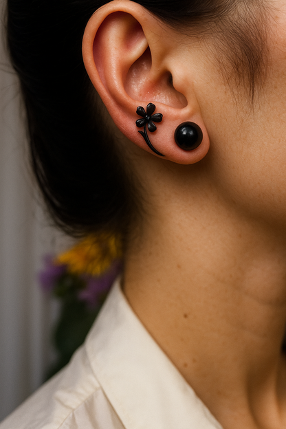 Brincos Ear cuff - Sublime Flor da Noite