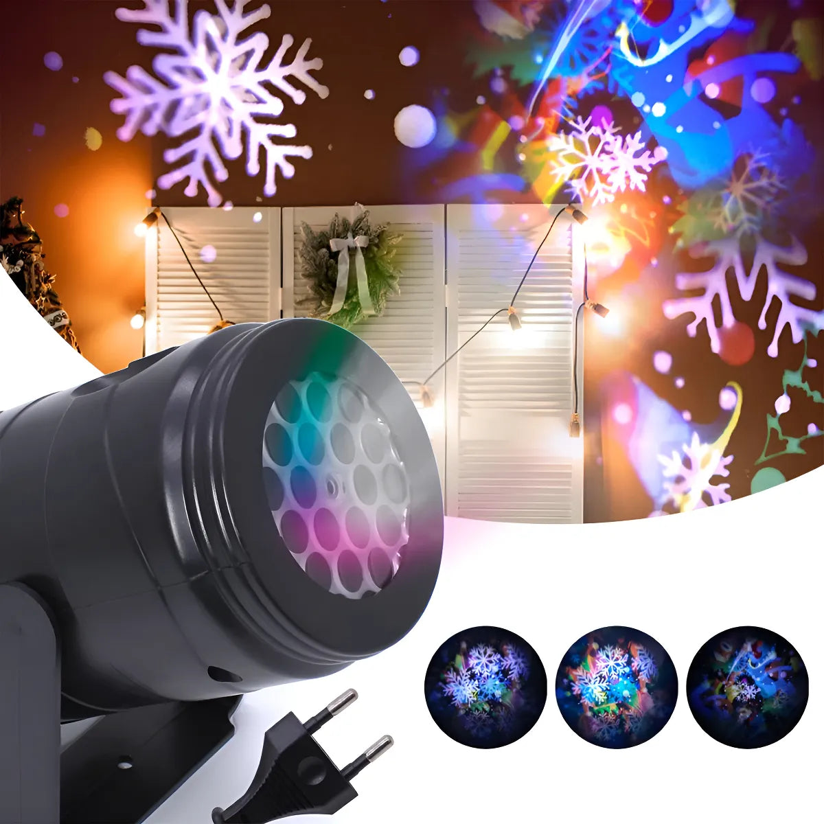 Projetor Natalino Led Desenhos - NatalLights 16 Padrões