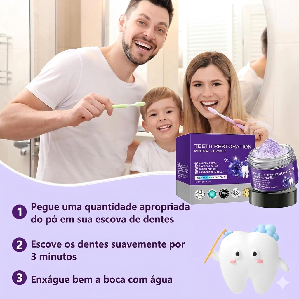 LumiDent Pro® – Pó Dental Mineral  Clareamento Profundo e Restauração do Esmalte