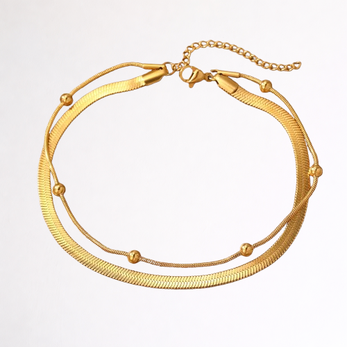 Tornozeleira folhada dupla