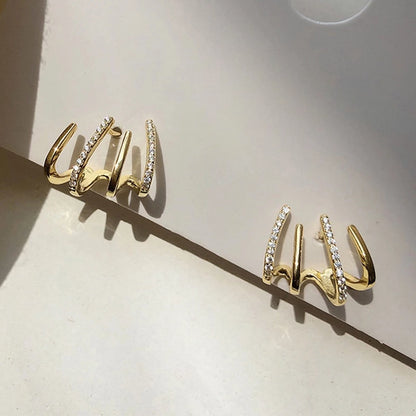 Brincos Ear cuff - Sublime Onda de Cristal