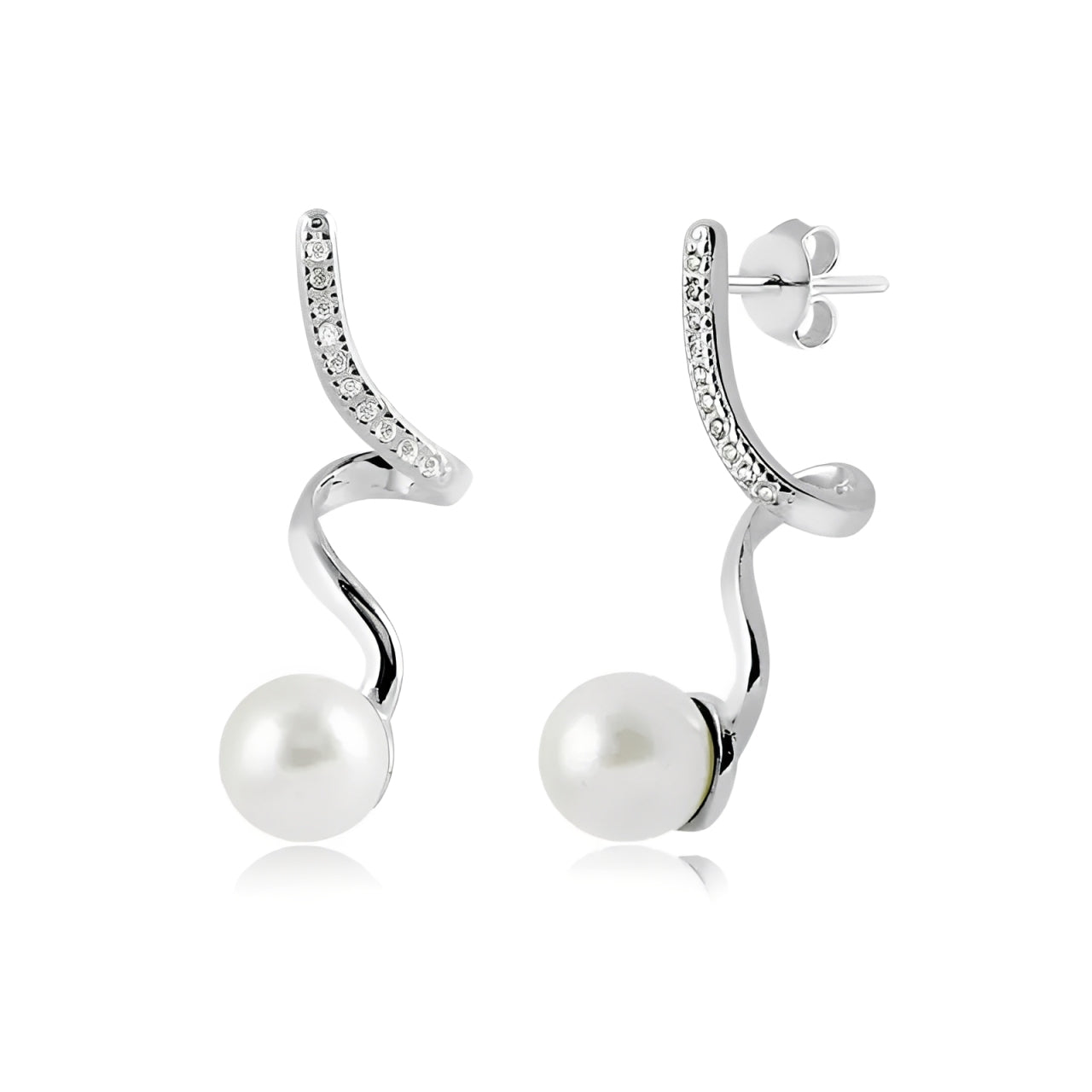 Brincos Ear cuff - sublime pérola cristal