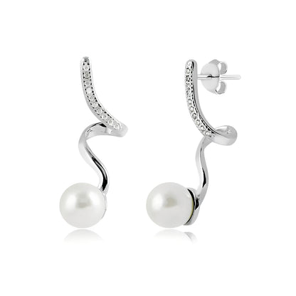 Brincos Ear cuff - sublime pérola cristal