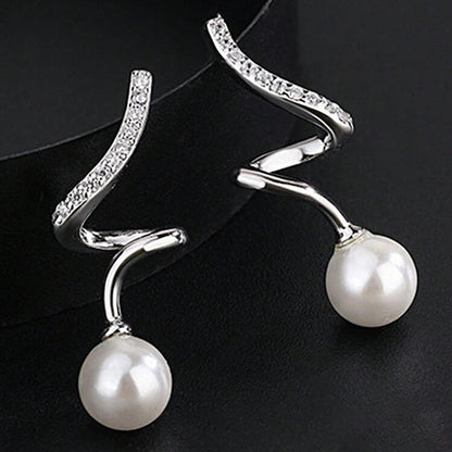 Brincos Ear cuff - sublime pérola cristal