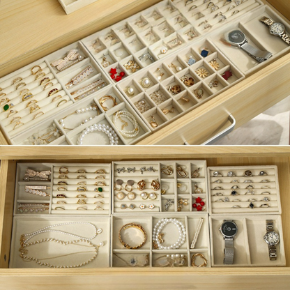 Organizador de Joias 4 em 1 para gaveta- Kit com 4 Peças