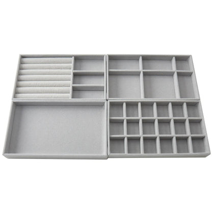 Organizador de Joias 4 em 1 para gaveta- Kit com 4 Peças