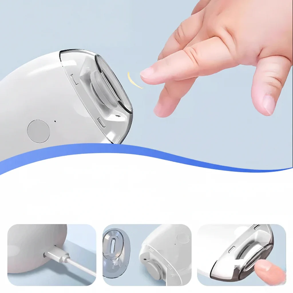 Cortador e Polidor Elétrico de Unhas SafeNail – Seguro para Todas as Idades