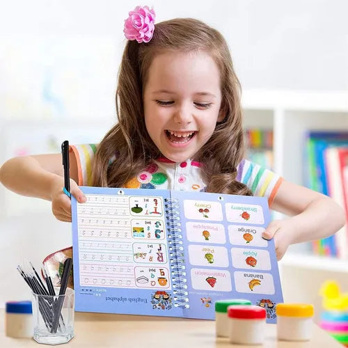 Kit 4 em 1 de Cadernos Mágicos Infantil MagicWrite