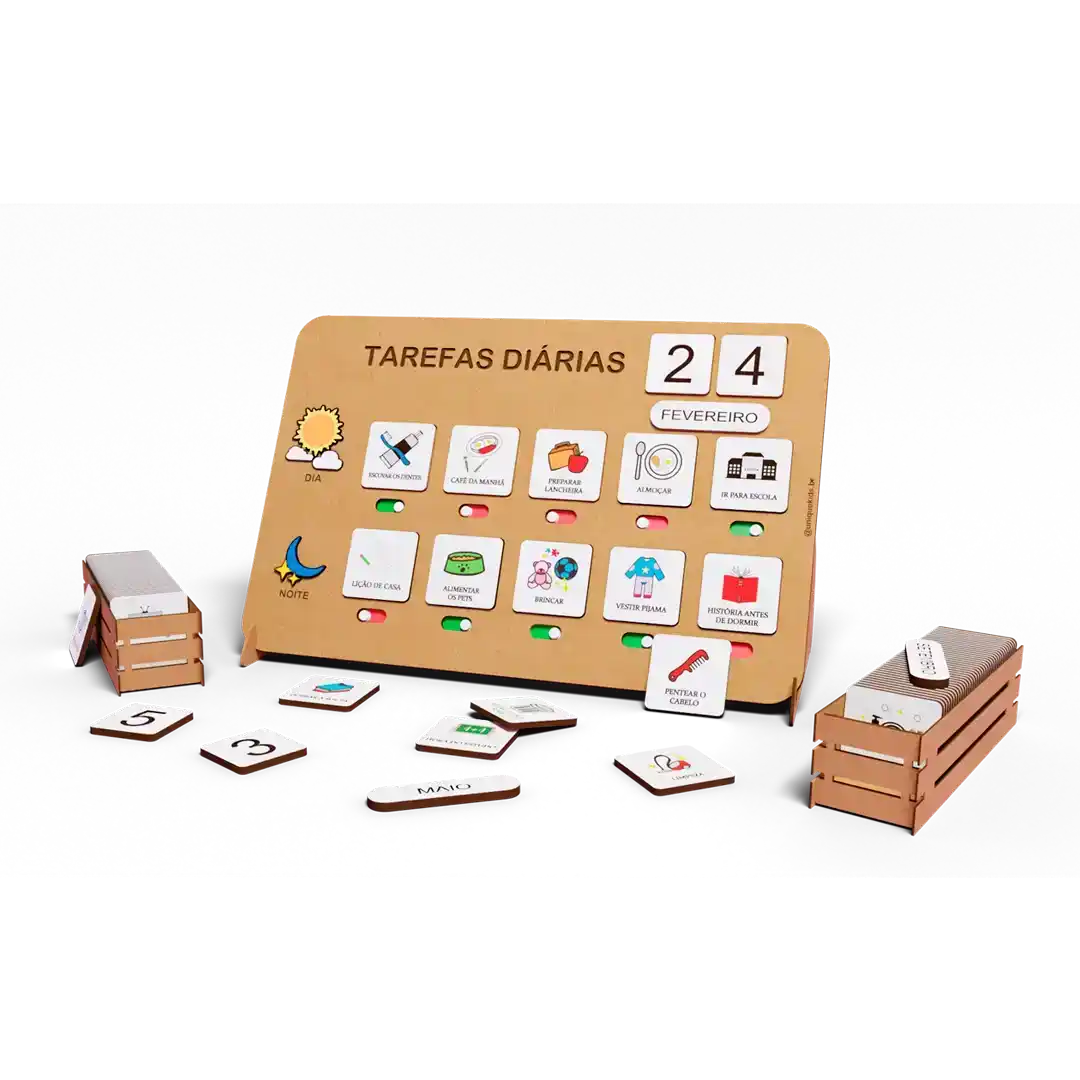 Agenda Infantil Divertida - Rotina Organizada para Tarefas Diária