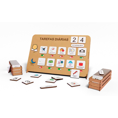 Agenda Infantil Divertida - Rotina Organizada para Tarefas Diária