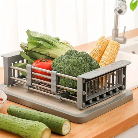 CestoFlex - Escorredor de Pia Ajustável em Inox para Cozinha