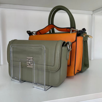 Organizador de Bolsas em Acrílico Com 4 Divisórias