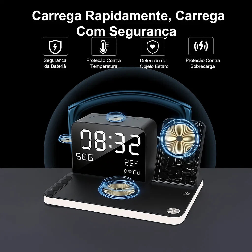 Estação de carregamento 7 em 1 sem fio 30 W- PowerHub 7X