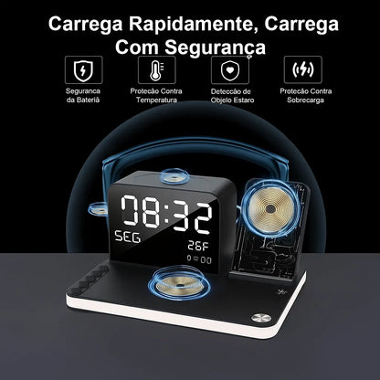 Estação de carregamento 7 em 1 sem fio 30 W- PowerHub 7X